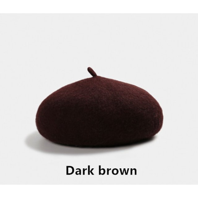 LinYooLi Bonnet en Laine Uni pour Femmes, Bonnet d'Hiver Chaud 17 Couleurs
