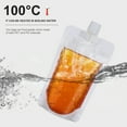 Mizh 50Pcs Disposable Juice Bag with Straw Portable Drink Bag Standup