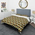 thumbnail image 3 of Designart 'Retro Polka dots' Mid-Century Modern Duvet Cover Set, 3 of 4