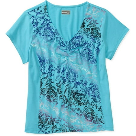 Rainbeau Women's Plus-Size Seamed Yoga Tee