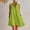 Green, variant on Wedding Guest Summer Dresses for Women Mini Half-zip Sleeveless Solid Casual Wedding Guest Ruffle Flowy Swing Band Collar Sundress