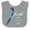 Heather and White, variant on Inktastic Faith over Fear Hydrocephalus Awareness with Blue Ribbon Boys or Girls Baby Bib