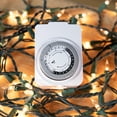 thumbnail image 2 of Northlight 24-Hour Electronic Mechanical Countdown Timer - 3.5" - White, 2 of 6