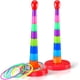 thumbnail image 1 of kits de juego de lanzamiento de anillos deportivos para niños de plástico de 18 pulgadas, juego de lanzamiento de anillos colorido, 1 of 5