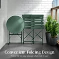 thumbnail image 6 of Best Choice Products 3-Piece Small Bistro Set, Folding Patio Furniture Set of 2 Chairs and Table - Dark Green, 6 of 9