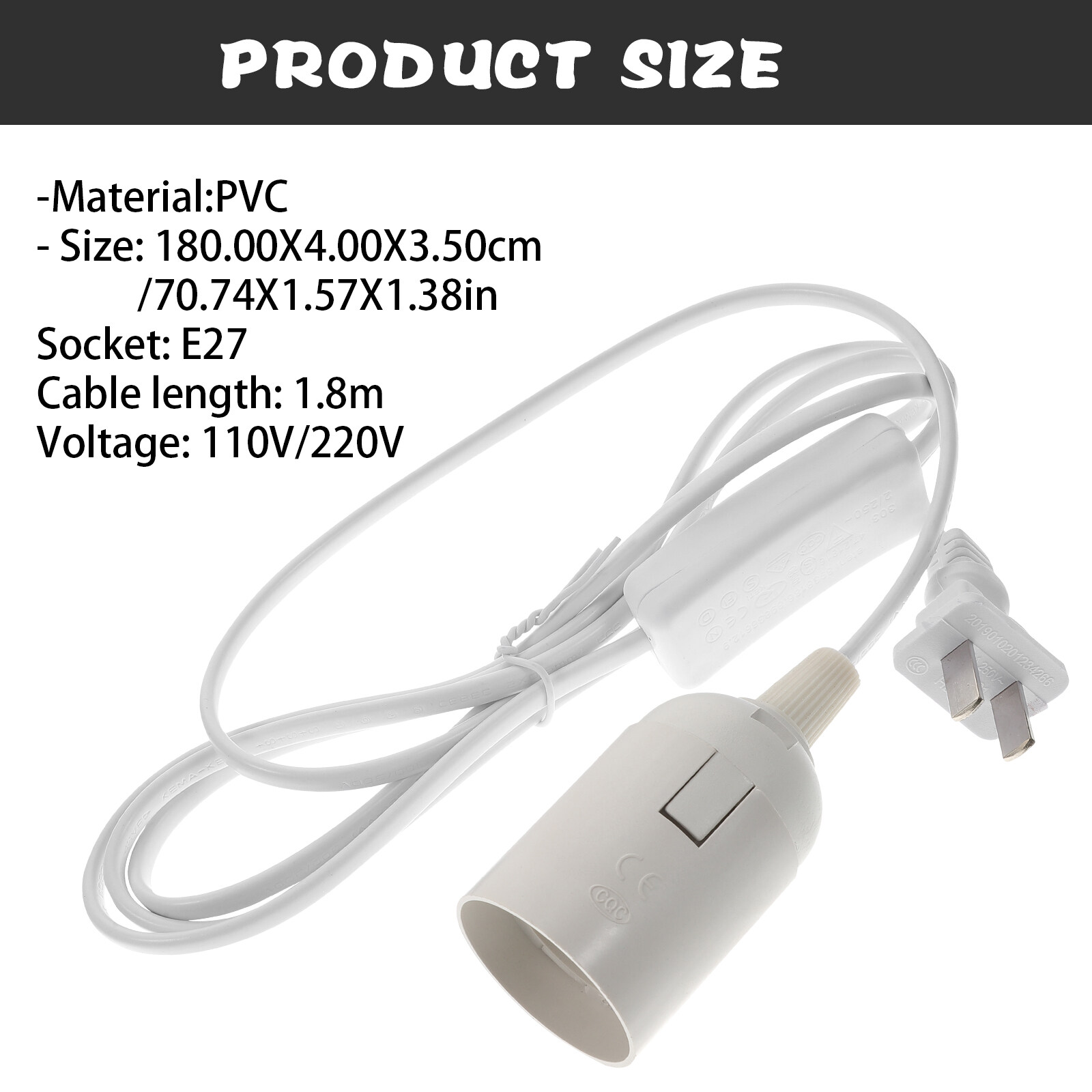 Light Socket With Cord Hanging Lamp Cord Socket Ceiling Lamp Power Cord