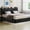 Black, variant on Kicctian Queen Size Lift-Up Storage Bed Frame, Upholstered Headboard with Hydraulic Support, Heavy-Duty Wood Slat Support, No Box Spring Required, Noise-Free, Easy Assembly, Black