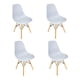 thumbnail image 1 of Silla Tipo Eames Moderna Set 4 Pzas Para Comedor Minimalista gris, 1 of 7