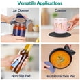 thumbnail image 3 of NiHome Silicone Jar Opener – 6 Inch Large Anti-Slip Grip Pads, Premium 100% Food-Grade Silicone, Stylish Designer Colors, Multi-Purpose Heat-Resistant Mat & Coaster, Set of 4, 3 of 9