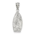 thumbnail image 1 of Sterling Silver Polished Religious Teardrop Pendant (32.4 X 11.25) Made In United States qc8368, 1 of 2