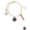 thumbnail image 2 of Delight Jewelry Silvertone Physical Therapist Caduceus Seal - PT Goldtone Dream Big Charm Bracelet, 7.5+2" Extender, 2 of 4