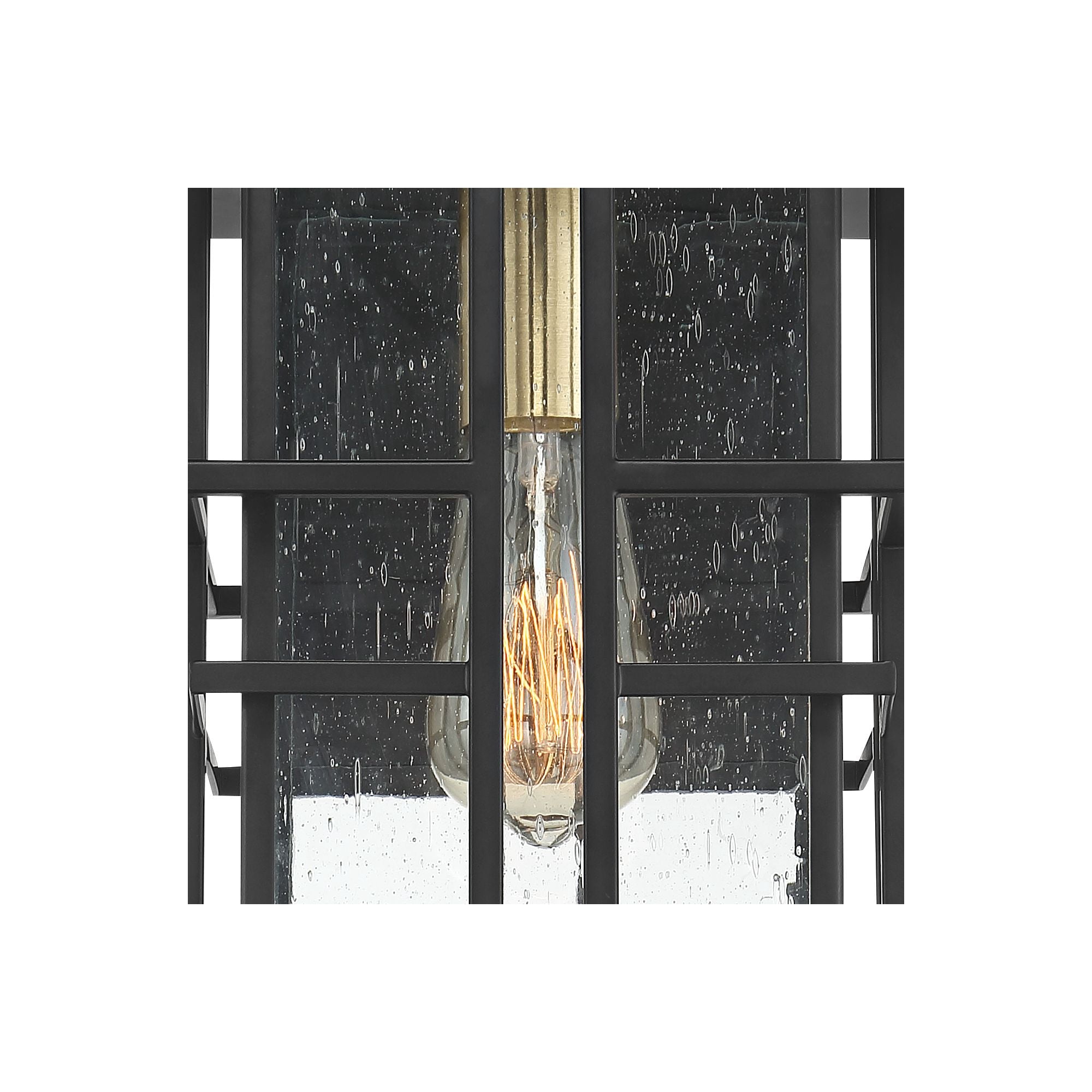 Possini Euro Design Arley Modern Industrial Outdoor Wall Light Fixtures Set of 2 Black 12" Seedy Glass for Post Exterior Barn Deck House
