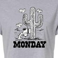 thumbnail image 3 of Peanuts - Spike Cactus Monday - Juniors Cropped Cotton Blend T-Shirt, 3 of 6