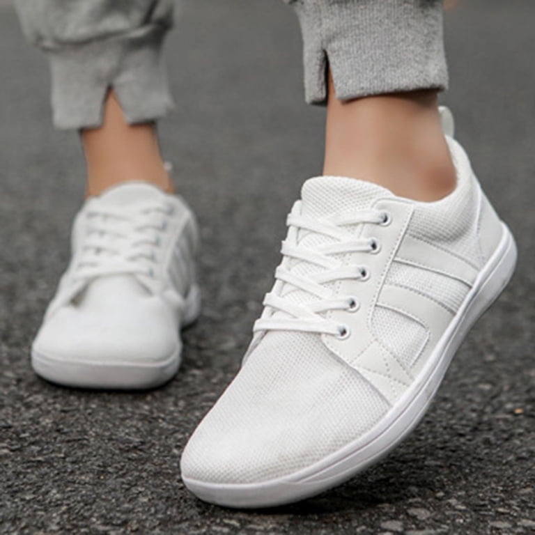 Xfvqtps Mens and Womens Walking Shoes Knit Lace up Round Toe  display picture 2