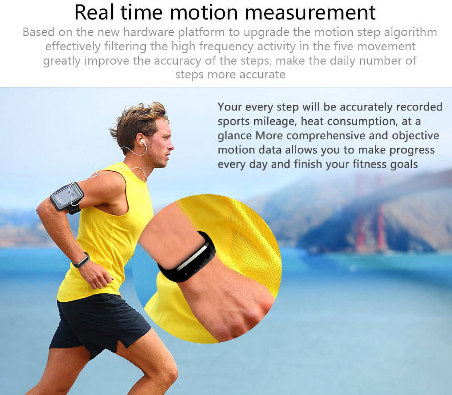 RBX Active Blood Pressure, Heart Rate, and Blood Oxygen Monitor and Activity Tracker with Caller ID and Message Notifications