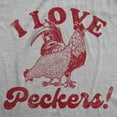 thumbnail image 2 of Womens Funny T Shirts I Love Peckers Sarcastic Chicken Graphic Tee for Ladies Womens Graphic Tees, 2 of 7