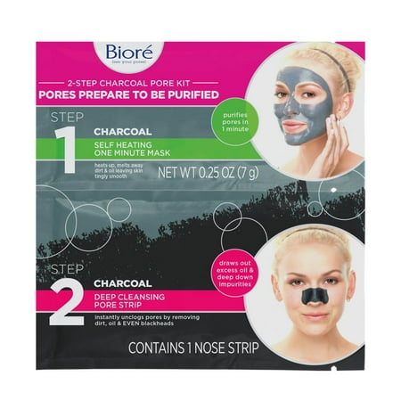 (2 pack) (2 Pack) Biore 2-step Deep Cleansing Charcoal Pore Kit