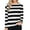 r-70Black21, variant on Women T-Shirts Long Sleeve Casual Fashion Wide Stripe Print Slightly Elastic Round Neck Top Women T Shirts Loose Fit,Black
