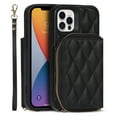 thumbnail image 6 of TECH CIRCLE Wallet Case for iPhone 12 Pro Max, Crossbody Strap Zipper Closure Case Card Slots with Detachable Hand Strap Kickstand, 6.7 inch for iPhone 12 Pro Max,Black, 6 of 6