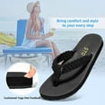 thumbnail image 6 of STQ Womens Flips Flops with Yoga Mat Quick Dry Thong Sandals for Water,Shower,vacation All Black 8 US, 6 of 8
