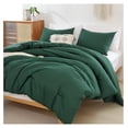 thumbnail image 5 of TiaGOC Queen Comforter Set Emerald Green, 3pcs (1 Boho Dark Forest Green Comforter & 2 Pillowcases), All Season Blanket Lightweight Bedspreads Quilt, 5 of 9