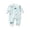 Blue, variant on Bovxnpu Newborn Bodysuits Print Long Sleeve Crewneck Snap Romper Toddler Infant Outfits