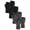black*2 + gray*2, variant on Mens Half Finger Knitted Fleece Gloves, Warm Cold Weather Thermal Adults Gloves for Driving Texting, 4 Pairs