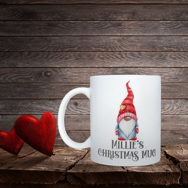 Taza navideña personalizada Regalos únicos de gnomos navideños Wmkox8yii gf9951
