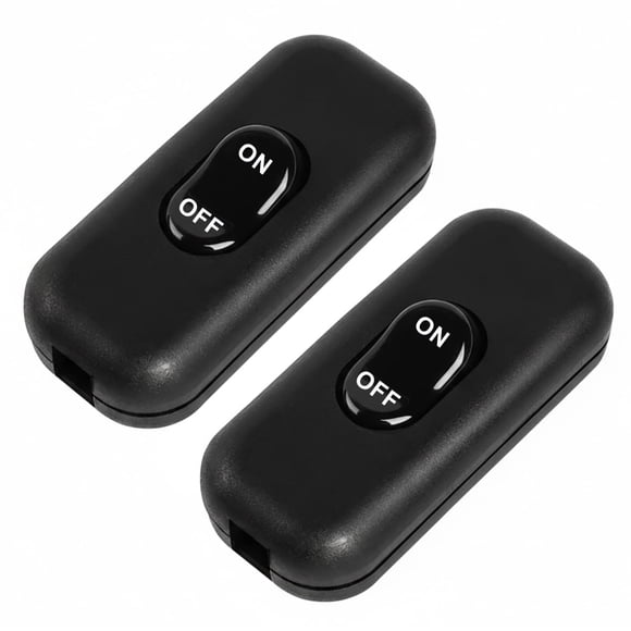 Interruptor en línea para cable iCreatin DPST, 2 unidades, negro, 120 V