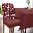 thumbnail image 2 of Chair Covers for Dining Room Set of 6,Christmas Winter Snowflakes Reindeer Stretch Seat Protector Removable Washable Chairs Slipcovers for Kitchen Banquet Wedding Hotel,Red Black Buffalo Plaid, 2 of 6