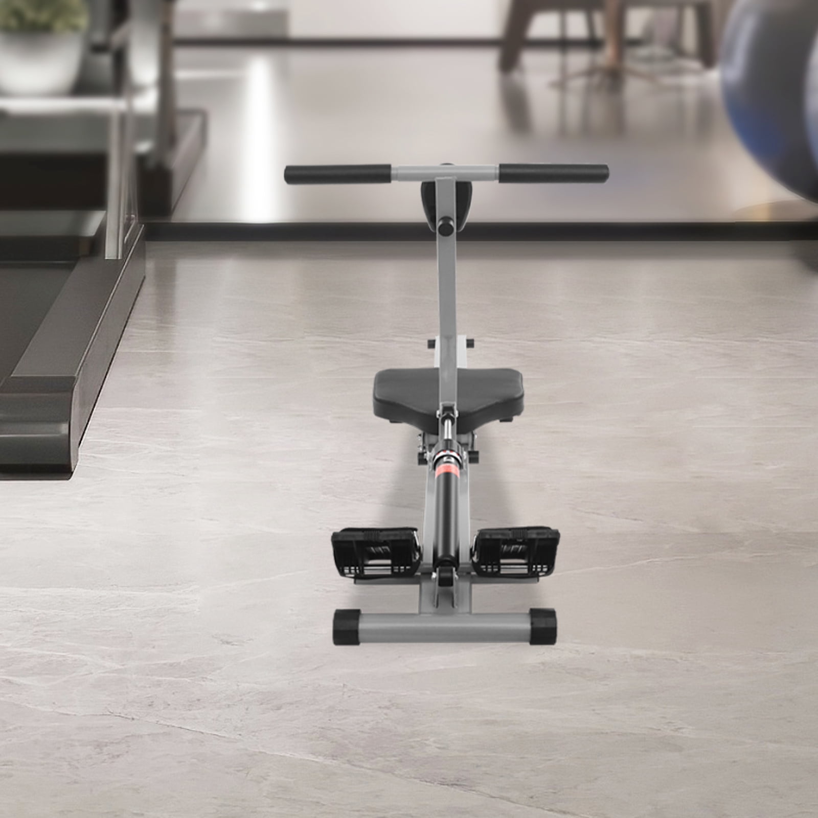 Modern Adjustable Force Levels Freestanding Black Grey Foldable Rowing Exercise Machine for Homes,Office