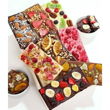 From You Flowers - Assorted Belgian Chocolate Bark Gift Tray for Birthday, Anniversary, Get Well, Congratulations, Thank You, All Occasions