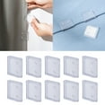 thumbnail image 2 of 10pcs Clear Shower Curtain Clips Adhesive Shower Curtain Clip No Tool Required,Prevents Slipping of Shower Curtains, 2 of 9