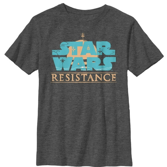 Boy's Star Wars Resistance Flight Logo  Graphic Tee Charcoal Heather X Large
