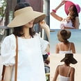 thumbnail image 5 of Travelwant Foldable Straw Sun Visors for Women, Sun Protecetion Wide Brim Sun Hats Adjustable Topless Beach Hat, 5 of 7