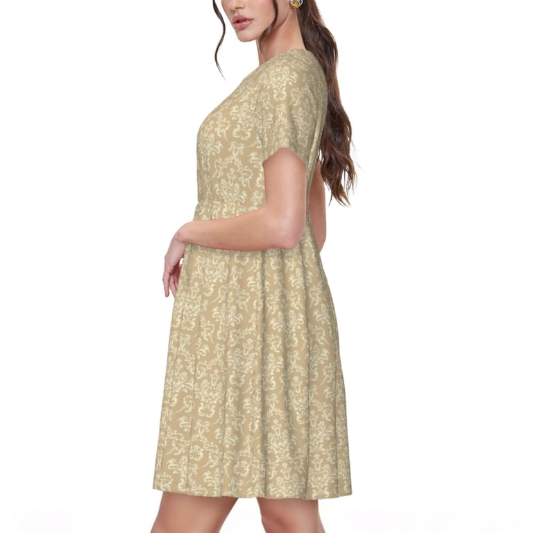 designer beige dress Luxury Designer Beige Beaded Evening Dress with Cape Sleeves LA72992 Green / 6 main image 1