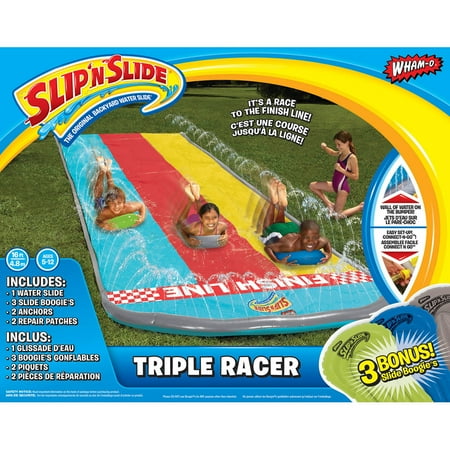 wham o toys wham o slip n slide triple racer with 3 boogies walmart wham o toys wham o slip n slide triple racer with 3 boogies walmart