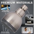 thumbnail image 4 of Aqua Elegante High Pressure Shower Head for Low Water Pressure Showers - 2.5 GPM - Brushed Nickel, 4 of 8