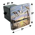 thumbnail image 5 of Mallard Ducks Flying Over Pond Lake Painting Tow Trailer Hitch Cover Plug Insert, 5 of 7