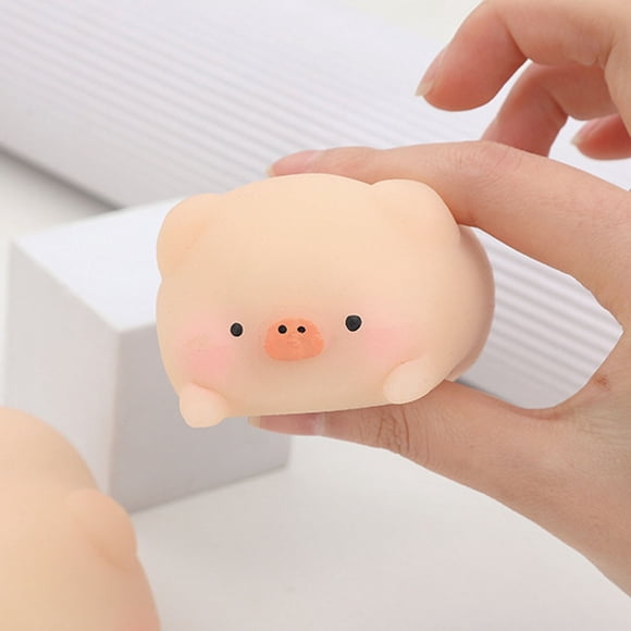 Agiferg Squishy Stress Balls Fidget Toys, Slow Rising Sensory Soft Squeeze Decompression Desk Toys , Cute Pig Stress Relief Toy - Soft TPR Fidget Toy for Adults Kawaii Sensory Toy