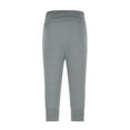 thumbnail image 5 of YI YI Women's Solid Color Pocket Leggings Cropped Pants Casual Women's Cropped Pants Cropped Pants Cropped Pants L Gray, 5 of 9