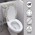 thumbnail image 3 of HELLHERO Pack of 2 Bathroom Seat Covers for Bathroom Accessories Daisy Stretch Toilet Lid Cover Universal, 3 of 8