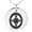Silver, variant on Stainless Steel Aztec Intelligence Rune Engraved Small Medallion Circle Charm Pendant Necklace