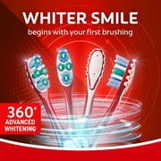 Colgate 360 Advanced Whitening Toothbrush Pack, Soft Adult Toothbrushes, 2 Pack