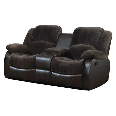 Wholesale Interiors Leather Loveseat - NH Designs Champion and Faux Leather Motion Loveseat and Console