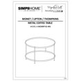 thumbnail image 3 of Simpli Home Monet Table Basse Industrielle 32 Pouces en Métal Gris Chaud, 3 of 7