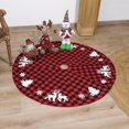 thumbnail image 5 of 122cm Christmas Tree Skirt, Christmas Tree Stand Cover, Christmas Tree Decoration, Merry Christmas Tree Skirt Christmas Tree Mat, Red and Black Plaid, 5 of 5