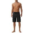 thumbnail image 2 of INSPIRE CHIC Father's Day Men's Drawstring Waist Solid Color Side Pockets Lining Summer Board Shorts 36 Black, 2 of 6