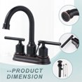 thumbnail image 4 of Wowow Oil Rubbed Bronze 4-in centerset 2-Handle Bathroom Sink Faucet with Drain, 4 of 6