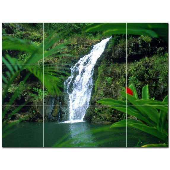Waterfalls Photo Ceramic Tile Mural Kitchen Backsplash Bathroom Shower 406230-M43